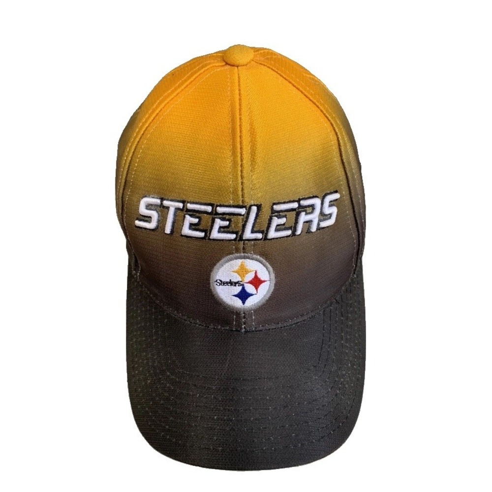Puma Fade Gradient NFL Pittsburgh Steelers Adjustable Hat Cap Vintage 90's